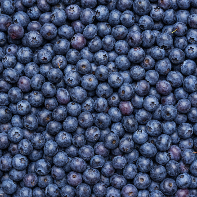 Close-up of a large number of blueberries